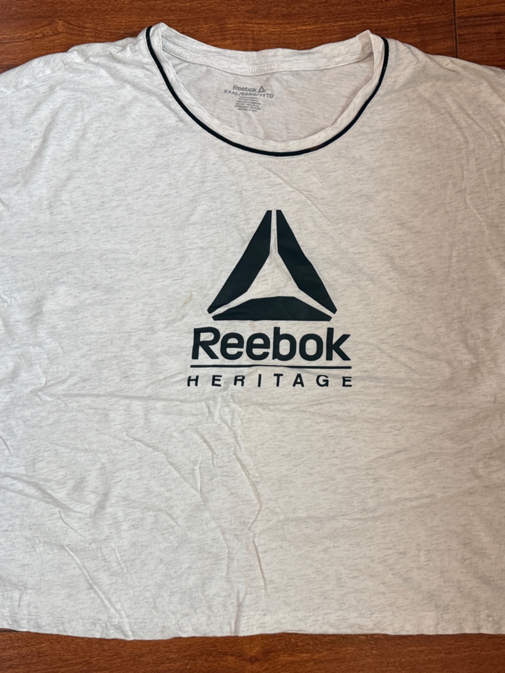 Reebok Light Gray Crewneck Tee with Black Logo